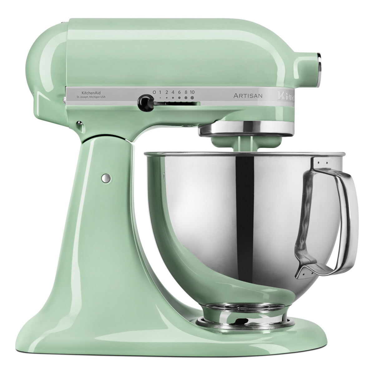 Планетарен миксер KitchenAid Artisan Elegance 5KSM125EPT, 300W, 4.8 л, Direct drive, 10 скорости, Зелен