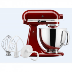 Планетарен миксер KitchenAid Artisan Elegance 5KSM125EGC, 300 W, 4.8 л, Direct drive, 10 скорости, Тъмночервен