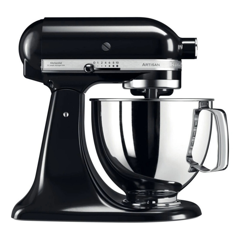 KitchenAid Artisan Elegance 5KSM125EOB, 300W, 4,8 literes, közvetlen meghajtású, 10 sebességfokozat, fekete, bolygóműves mixer