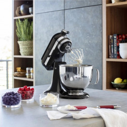 Mixer planetar KitchenAid Artisan Elegance 5KSM125EOB, 300W, 4.8 litri, Actionare directa, 10 viteze, Negru