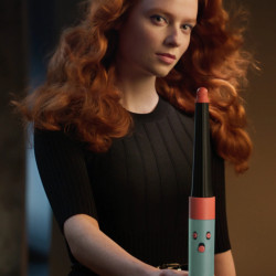 Ondulator de par Dyson HS08 Airwrap i.d.™ Curly+Coily CePa/Tz, 1300W, 13.5 l/s, Ondulare automata, Ionizare, 3 viteze, 3 temperaturi, Bluetooth, Albastru deschis/Portocaliu