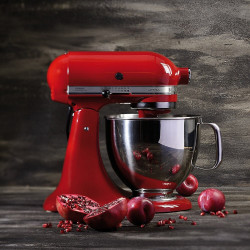Bolygókeverő mixer dagasztó tartozékkal KitchenAid Artisan Elegance 5KSM125EER, 300W, 4,8 literes, közvetlen meghajtás, 10 sebességfokozat, Fekete