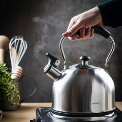 Kinghoff vízforraló KH 1859, 2,5 l, indukciós, fa fogantyú, Inox