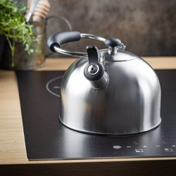 Ceainic cu fluier Kinghoff KH 1859, 2.5 l, Inducтie, Mаner din lemn, Inox