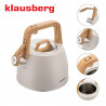 Ceainic cu fluier Klausberg KB-7917, 2,5 l, Maner izolat termic, Inductie, Bej