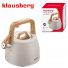 Βραστήρας με σφυρίχτρα Klausberg KB 7917, 2,5 l, Θερμομονωμένη λαβή, Επαγωγή, Μπεζ