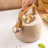 Klausberg KB 7917 Whistling Kettle, 2.5 L, Heat-Insulated Handle, Induction Compatible, Beige