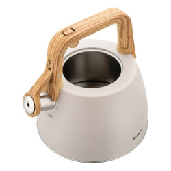 Klausberg KB 7917 Whistling Kettle, 2.5 L, Heat-Insulated Handle, Induction Compatible, Beige