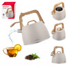 Klausberg KB 7917 Whistling Kettle, 2.5 L, Heat-Insulated Handle, Induction Compatible, Beige