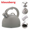 Klausberg KB-7912, 2,5 l, Fa hatású fogantyú, Indukciós, Világosszürke
