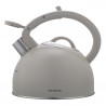 Ceainic cu fluier Klausberg KB-7912, 2.5 l, Maner cu efect de lemn, Inductie, Gri deschis