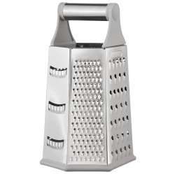 Kinghoff KH 1991 Vegetable Grater, 4-sided, 6 cutting surfaces, Stainless steel, Silver