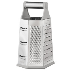 Kinghoff KH 1991 Vegetable Grater, 4-sided, 6 cutting surfaces, Stainless steel, Silver