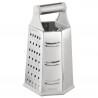 Kinghoff KH 1991 Vegetable Grater, 4-sided, 6 cutting surfaces, Stainless steel, Silver
