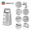 Kinghoff KH 1991 Vegetable Grater, 4-sided, 6 cutting surfaces, Stainless steel, Silver