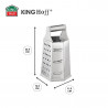Kinghoff KH 1991 Vegetable Grater, 4-sided, 6 cutting surfaces, Stainless steel, Silver