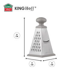 Zöldségreszelő Kinghoff KH-1988, 4 felület, szilikon alj, Inox