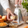 Kinghoff KH 1988 Vegetable Grater, 4 Surfaces, Silicone Base, Stainless Steel