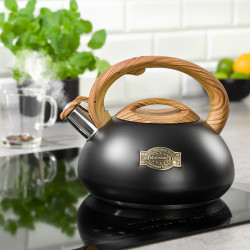 Klausberg KB 7565, 3 L, παχιά βάση, επαγωγική, μαύρο/καφέ