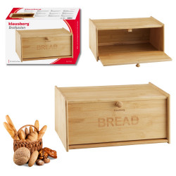 Klausberg KB 7933 Bread Box, 39.5 cm, Bamboo, Brown