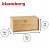 Klausberg KB 7933 Bread Box, 39.5 cm, Bamboo, Brown