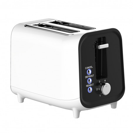 Oliver Voltz OV51440H Toaster, 800W, 4 settings, 3 functions, Timer, Auto-center, White