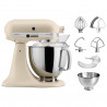 Планетарен миксер KitchenAid Artisan Elegance 5KSM175PSEFL, 300 W, 4.8 л, Direct drive, 10 скорости, Бежов