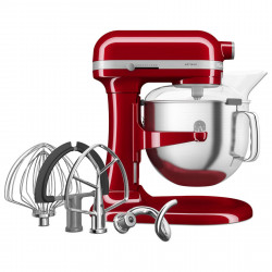 Mixer planetar KitchenAid Artisan 5KSM70SHXEER, 375 W, 6.6 L, 10 viteze, ridicare bol, roșu