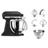 Mixer planetar KitchenAid Artisan Elegance 5KSM175PSEBK, 300 W, 4.8 l, acționare directă, 10 viteze, negru mat