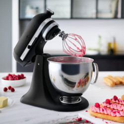 Mixer planetar KitchenAid Artisan Elegance 5KSM175PSEBK, 300 W, 4.8 l, acționare directă, 10 viteze, negru mat