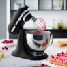 Mixer planetar KitchenAid Artisan Elegance 5KSM175PSEBK, 300 W, 4.8 l, acționare directă, 10 viteze, negru mat