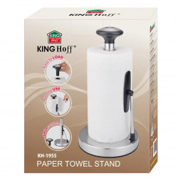 Suport pentru hartie de bucatarie Kinghoff KH 1955, 36,5 cm, Otel inoxidabil, Argintiu
