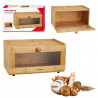 Cutie pentru paine Klausberg KB 7923, 35.5 cm, Fereastra acrilica, Bambus, Maro