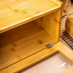 Κουτί ψωμιού Klausberg KB 7923, 35.5 cm, Ακρυλικό παράθυρο, Μπαμπού, Καφέ