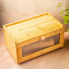 Cutie pentru paine Klausberg KB 7923, 35.5 cm, Fereastra acrilica, Bambus, Maro