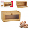 Cutie pentru paine Klausberg KB 7924, 40 cm, fereastra acrilica, Bambus, Maro