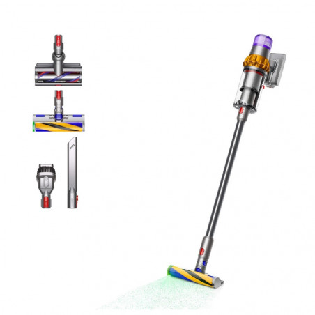 Aspirator vertical Dyson V15 Detect Abseolute, 660W, 0.76 l, 60 min autonomie, Senzori, 3 moduri, LCD, Gri