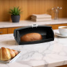 Klausberg KB 7931 Bread Box, 45 cm, Ergonomic Handle, Metal, Black