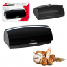 Klausberg KB 7931 Bread Box, 45 cm, Ergonomic Handle, Metal, Black