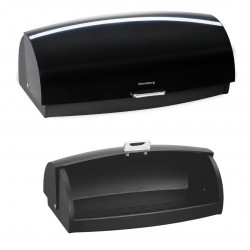 Klausberg KB 7931 Bread Box, 45 cm, Ergonomic Handle, Metal, Black