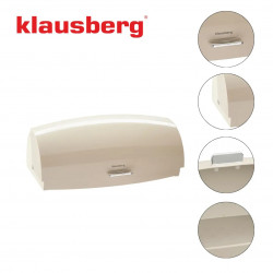 Кутия за хляб Klausberg KB 7932, 45 см, Ергономична дръжка, Метална, Бежов