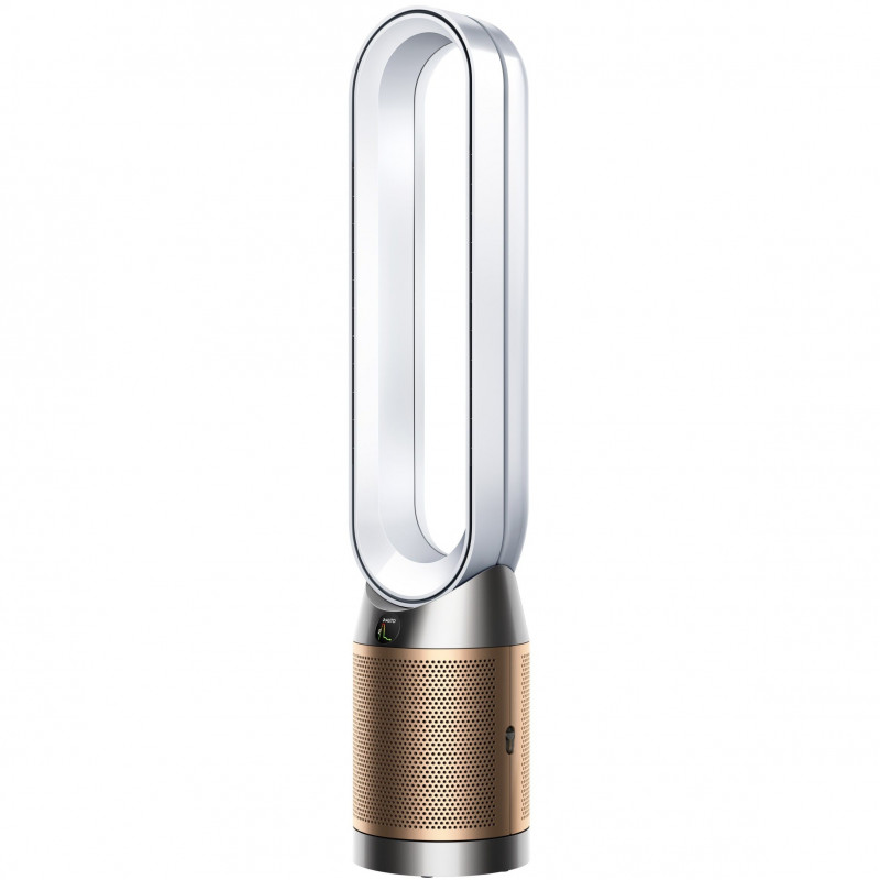 Purificator si racitor de aer Dyson PC2 De-NOx TP12 Wh/Gd, 40W, 40 m², 10 viteze, Oscilatie, HEPA, MyDyson™, Wi-Fi, LCD, Control vocal, Mod automat, Alb/Auriu