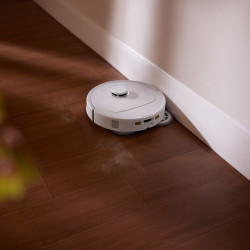 Прахосмукачка робот Roborock QR 598, 8000 Pa, 5200 mAh, 60W, 3D картографиране, Станция за зареждане, Автономия 3 часа, Бял