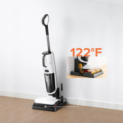 Aspirator vertical 5in1 Roborock Dyad Pro Combo R300002, 17000 Pa, 300 m², 0.46 l, 4 moduri, Auto-curatare, Autonomie pana la 60 min, Alb