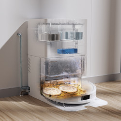 Прахосмукачка робот Roborock Q Revo Max V, 7000Pa, 180 мин, 300 м2, Сухо/мокро, Wi-Fi, PreciSense® LiDAR + Reactive AI, Гласов асистент, Бял