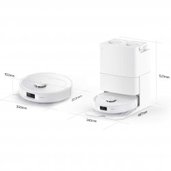 Robot aspirator Roborock Q Revo Max V, 7000Pa, 180 min, 300 m², Dry/Mocro, Wi-Fi, PreciSense® LiDAR + Reactive AI, Asistent vocal, Alb