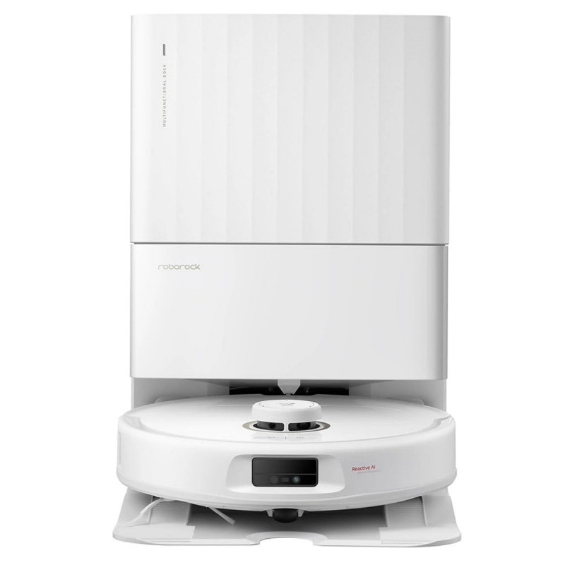 Прахосмукачка робот Roborock Q Revo Max V, 7000Pa, 180 мин, 300 м2, Сухо/мокро, Wi-Fi, PreciSense® LiDAR + Reactive AI, Гласов асистент, Бял