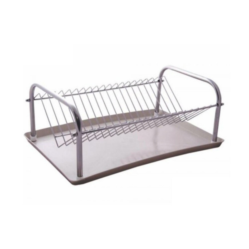 Rosini SS-10402 edényszárító, 16x40x25 cm, ezüst, kivehető lefolyótálca, ezüst