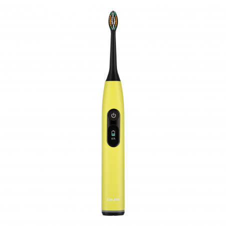 Periuta de dinti electrica sonica Beurer SC 50, 80000 rpm, 5 moduri, Timer, Autonomie 22 zile, Afisaj LED, Tip-C + Placa magnetica, Galben