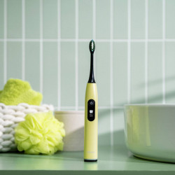 Beurer SC 50 Electric Sonic Toothbrush, 80,000 rpm, 5 modes, timer, 22-day battery life, LED display, Type-C + magnetic charging plate, Yellow
